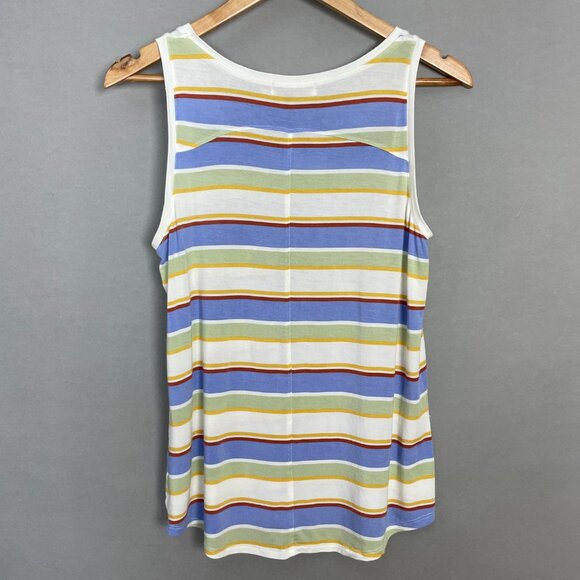 Prana Tank Top Foundation Scoop Neck Women Morning Glory Stripe Shirt Small - Picture 15 of 15